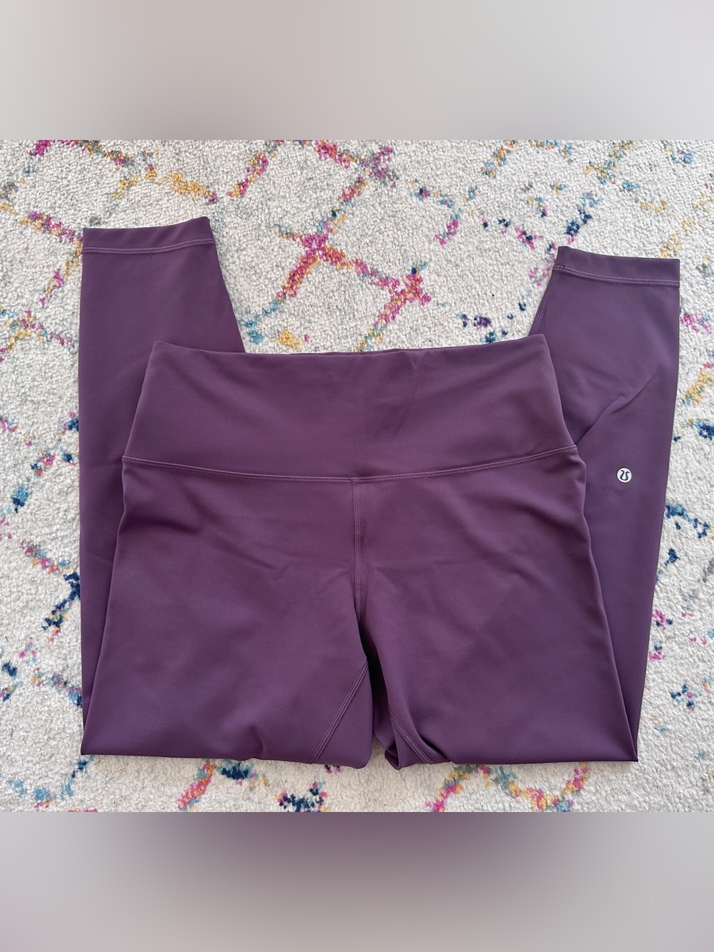 Lululemon Wunder Train Contour leggings 23” crop Grape Thistle size 12